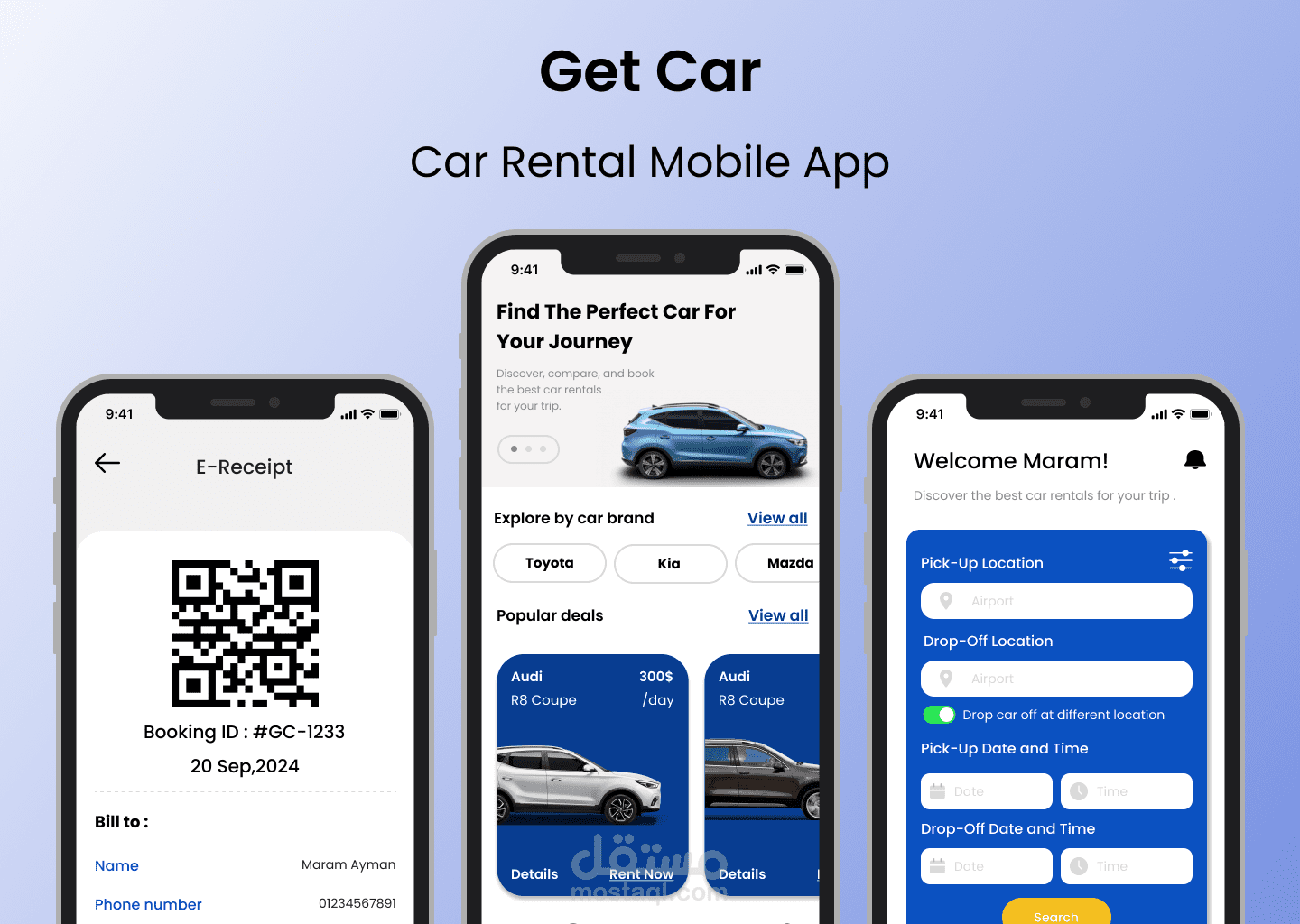Get Car(Rental car app) تطبيق لتأجير السيارات