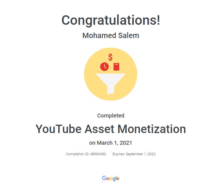 youtube certifitions