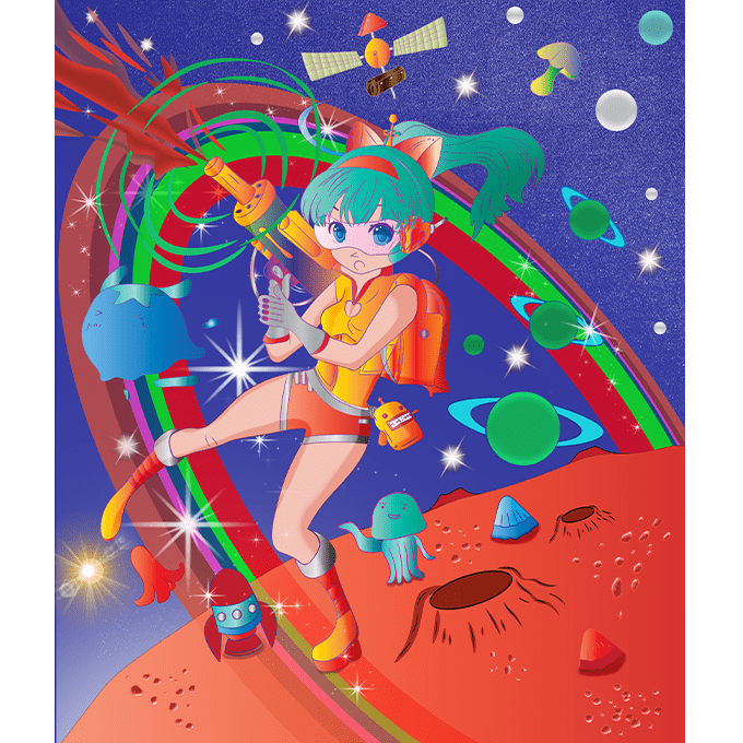 girl in universe illustration