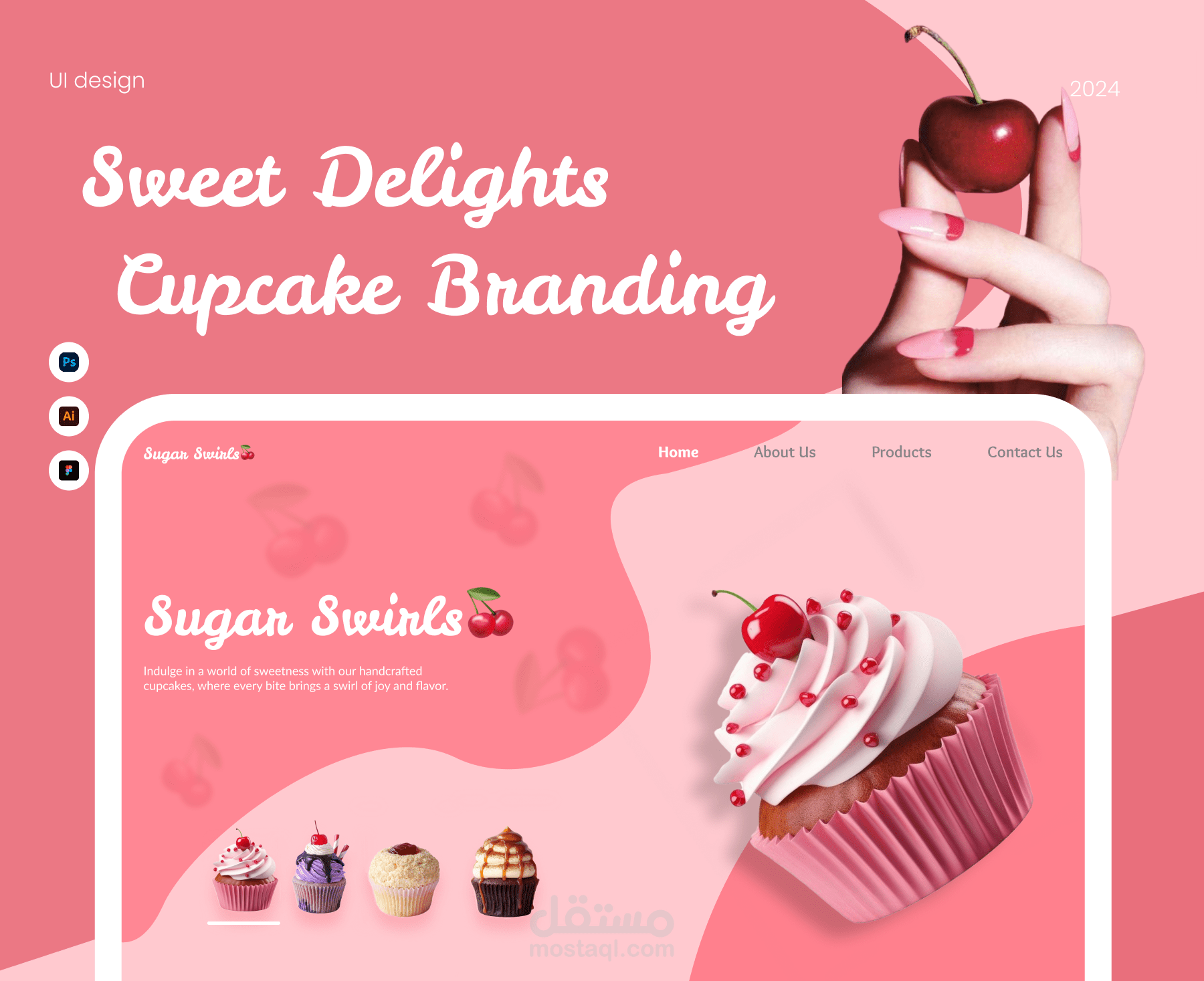 cupcake website landing page