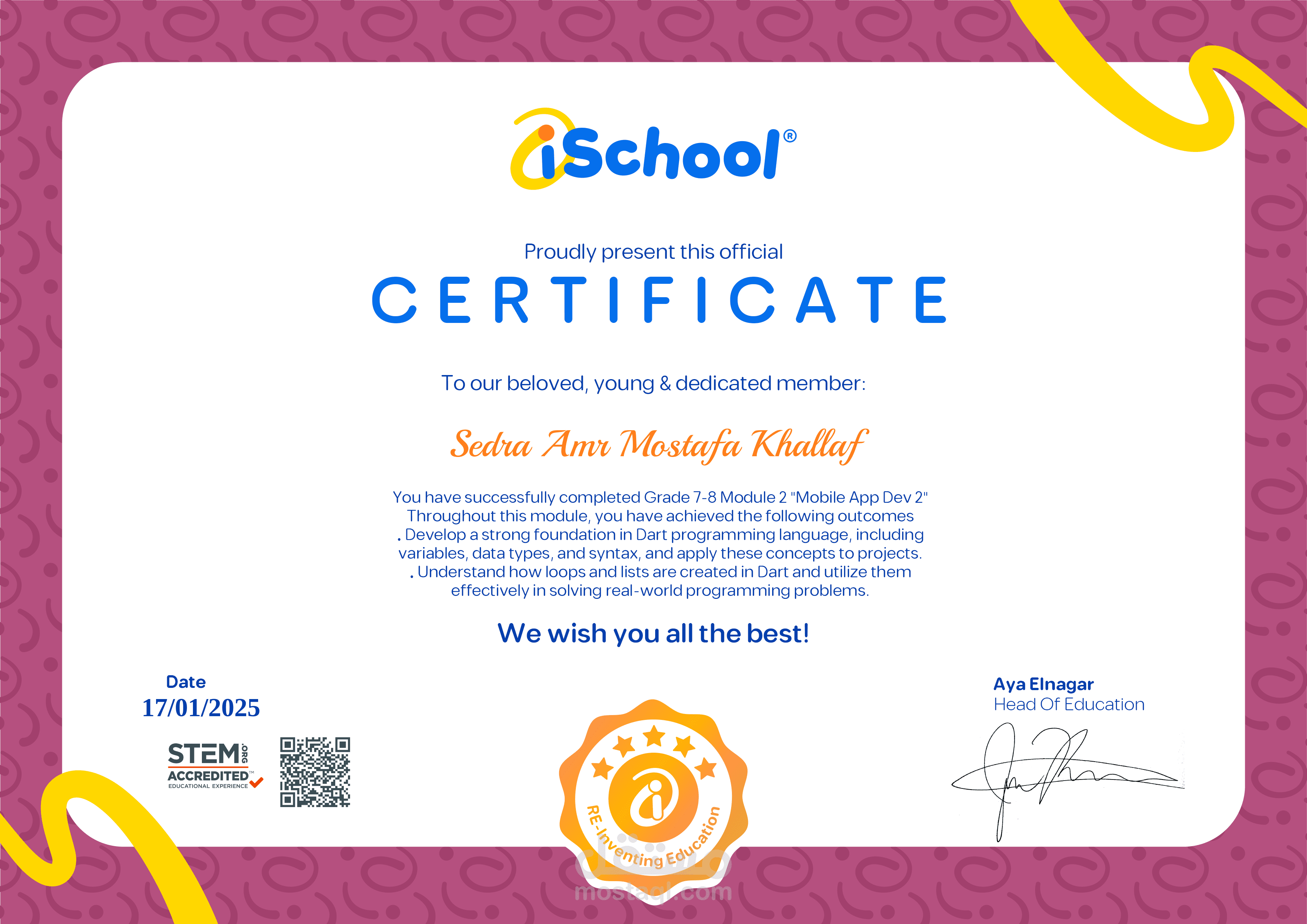 certificate