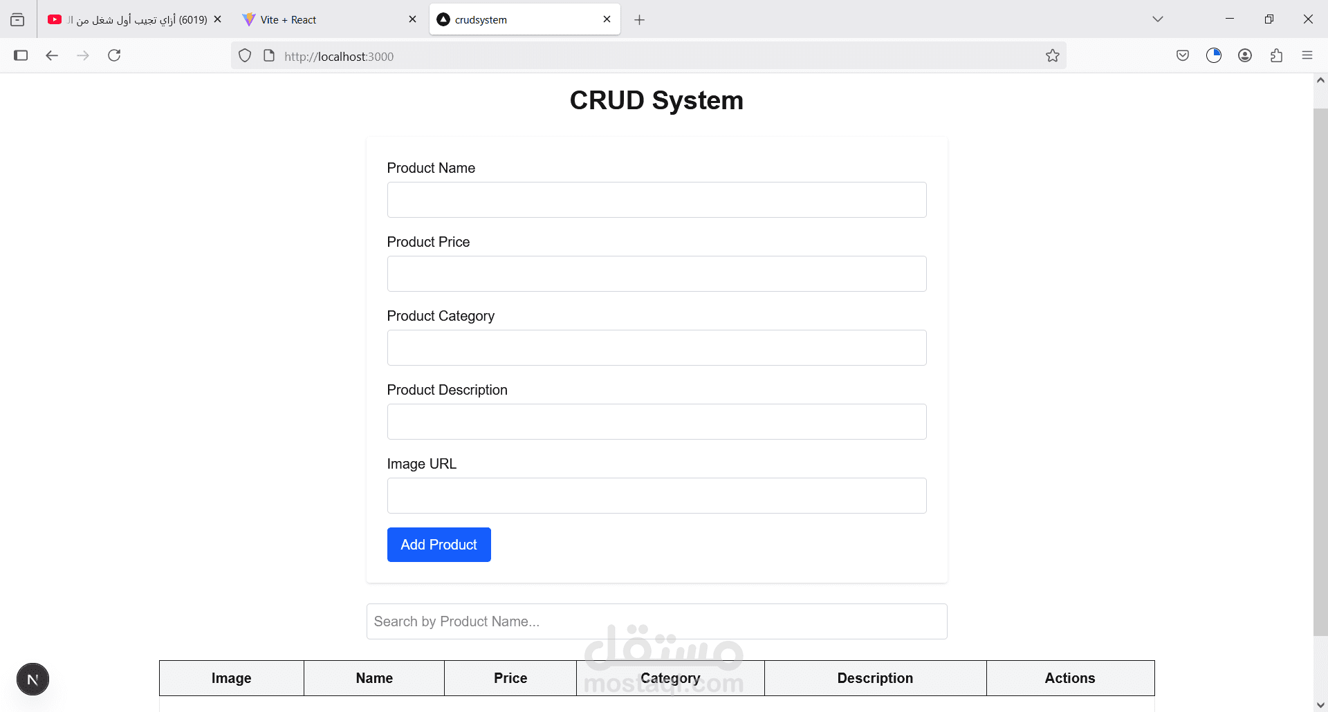 CRUD Web App :