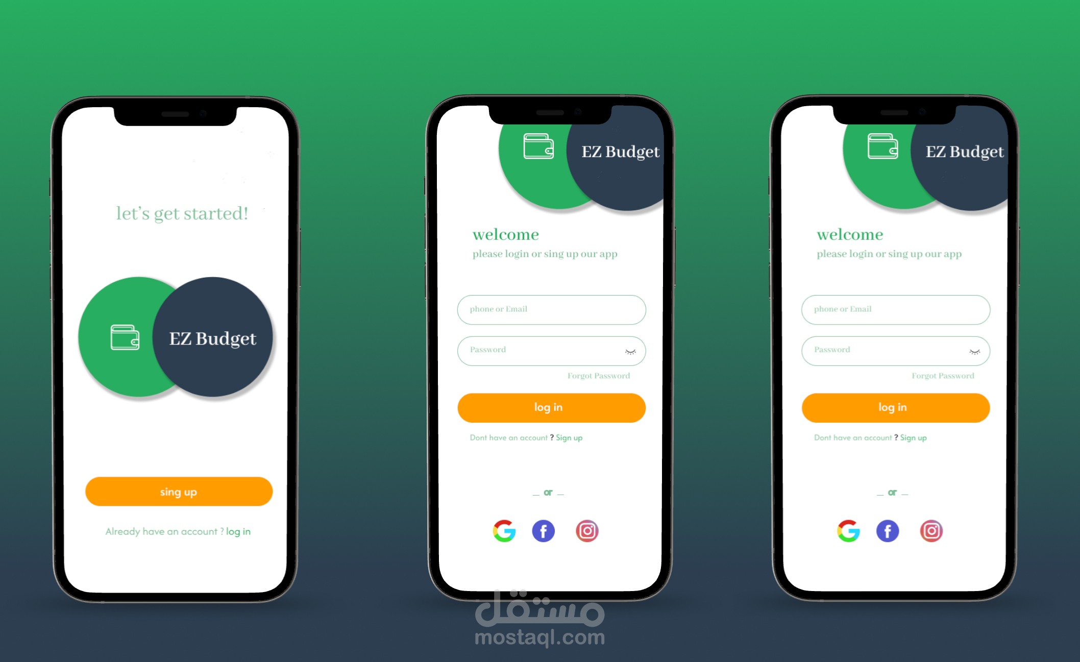 New UI/UX Design Concept – EZ Budget App !