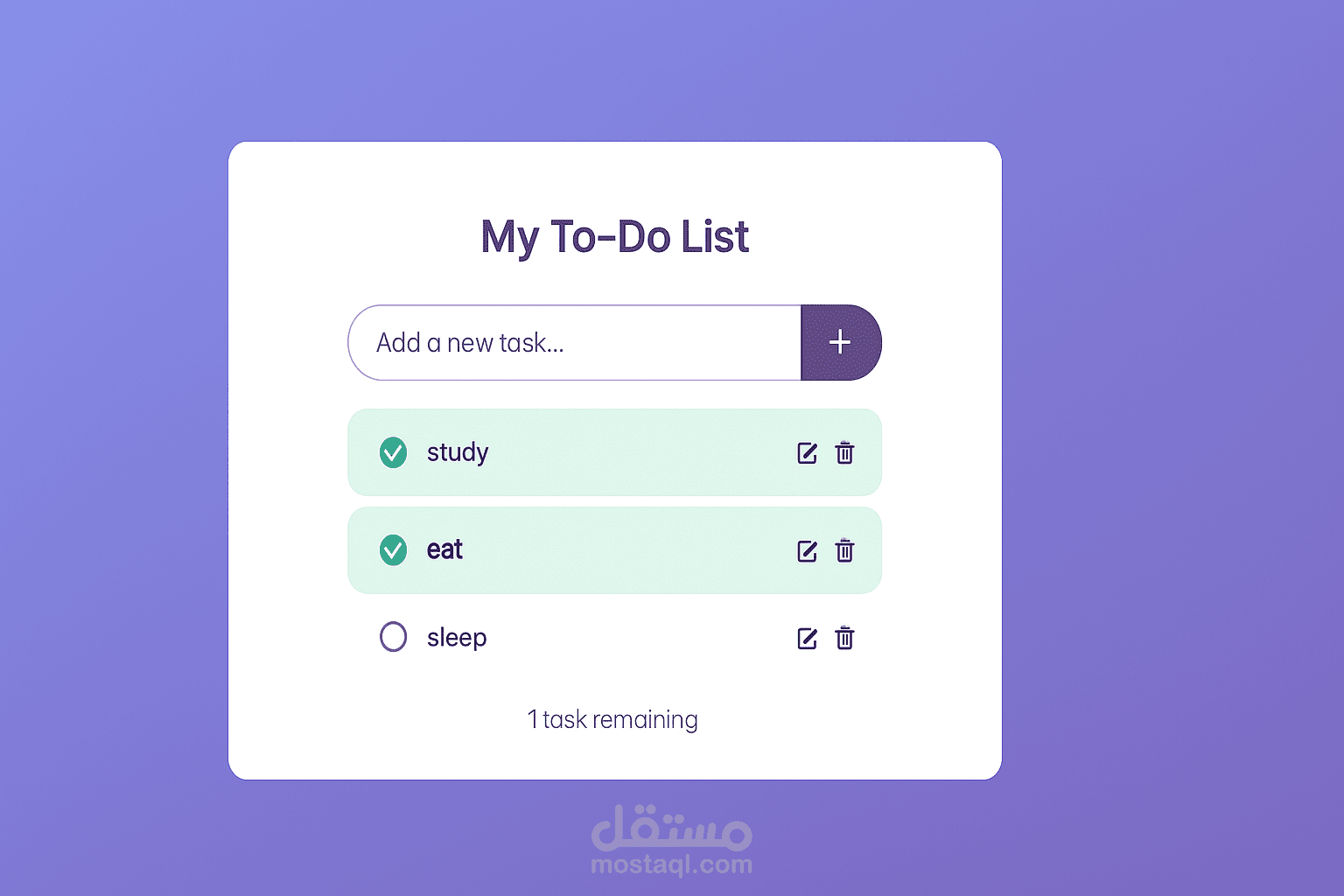 تصميم تطبيق "To-Do List" أنيق وتفاعلي لاداء المهام