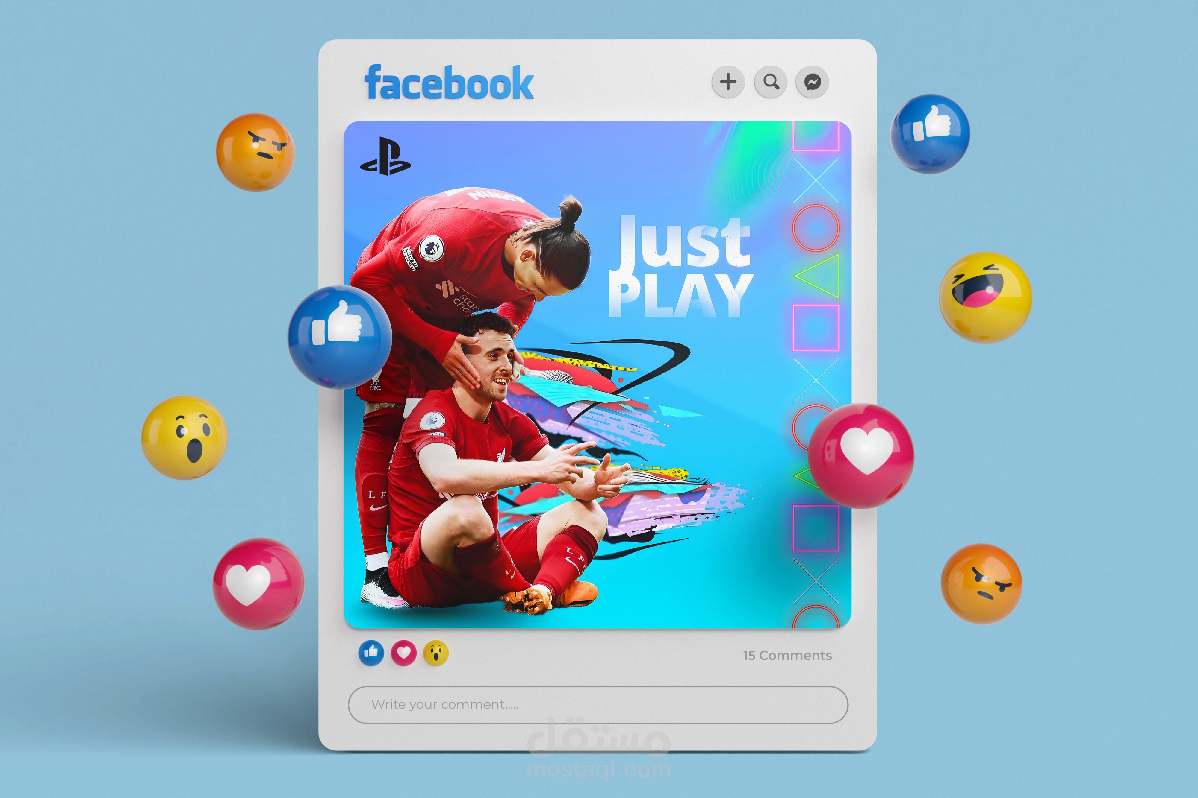 منشور سوشيال ميديا – Just Play (PlayStation × Liverpool)