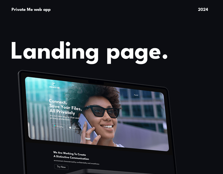 Private Me | Web design . | Landing Page