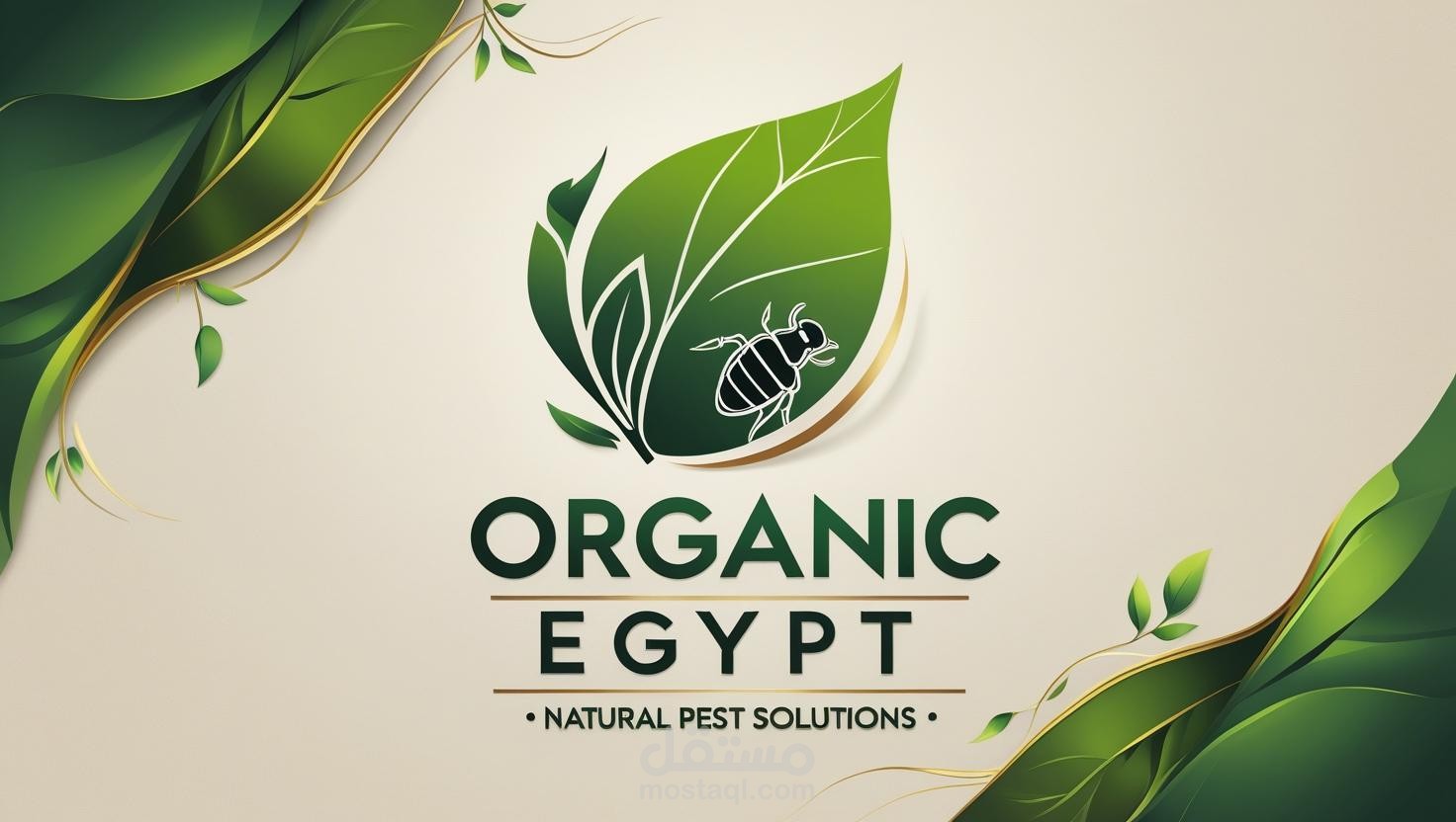 تصميم شعار عضوي احترافي لشركة Organic Egypt للمبيدات الطبيعية