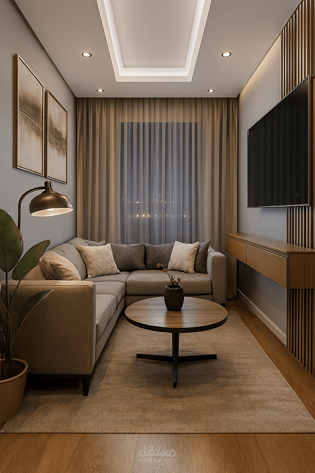 تصميمً لوحدة سكنية صغيرة بكفاءة وعصرية