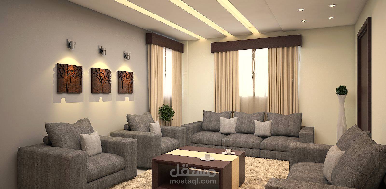 تصميم غرفة جلوس /Living room interior design