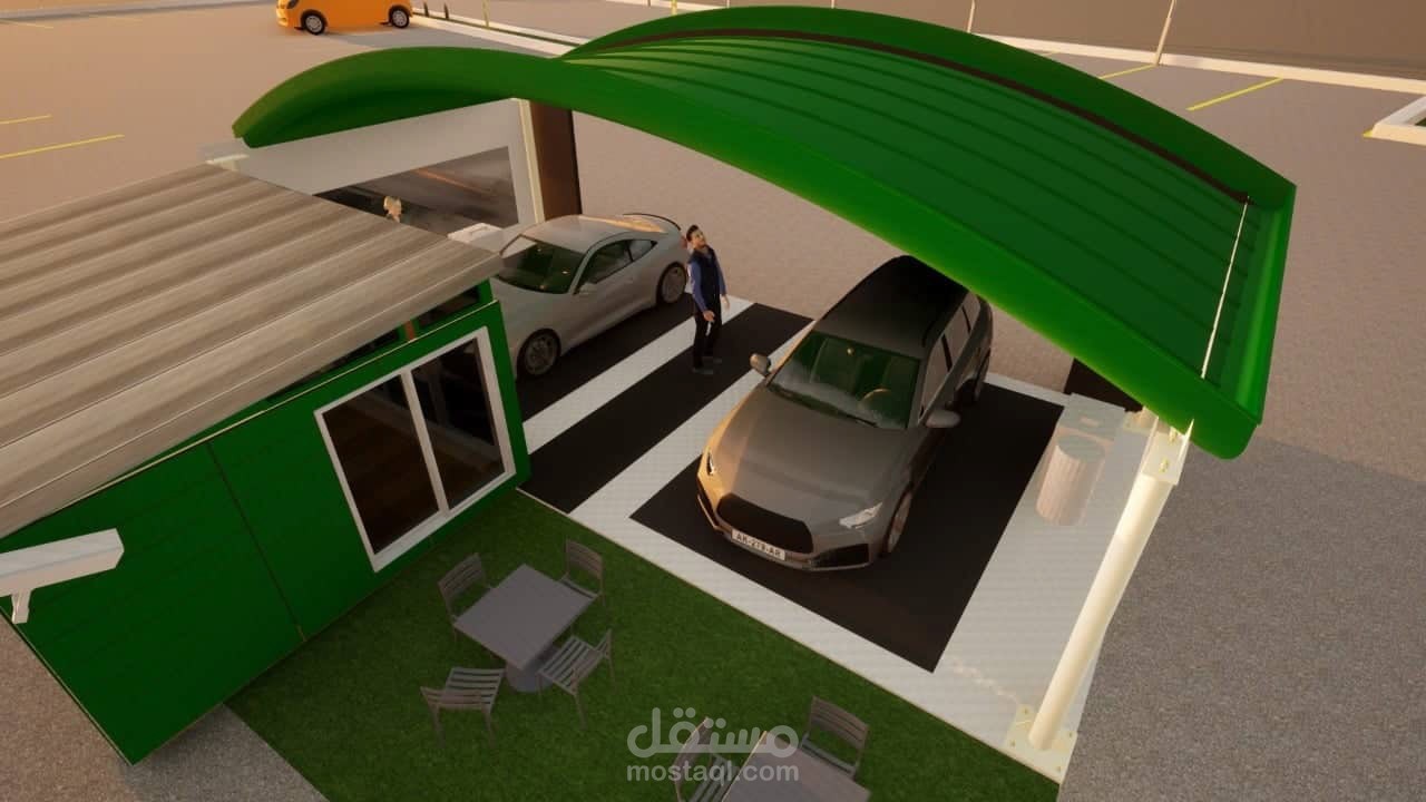 Green Wash 3D Design / 2D Plan