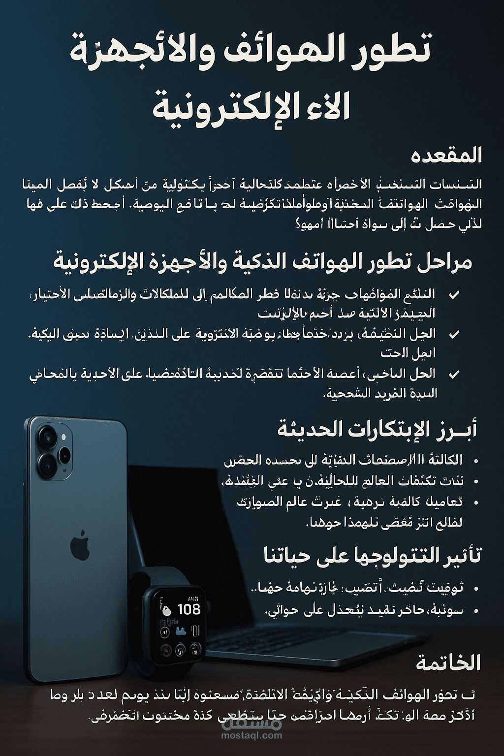 مراحل تطور الهواتف الذكية والأجهزة الإلكترونية