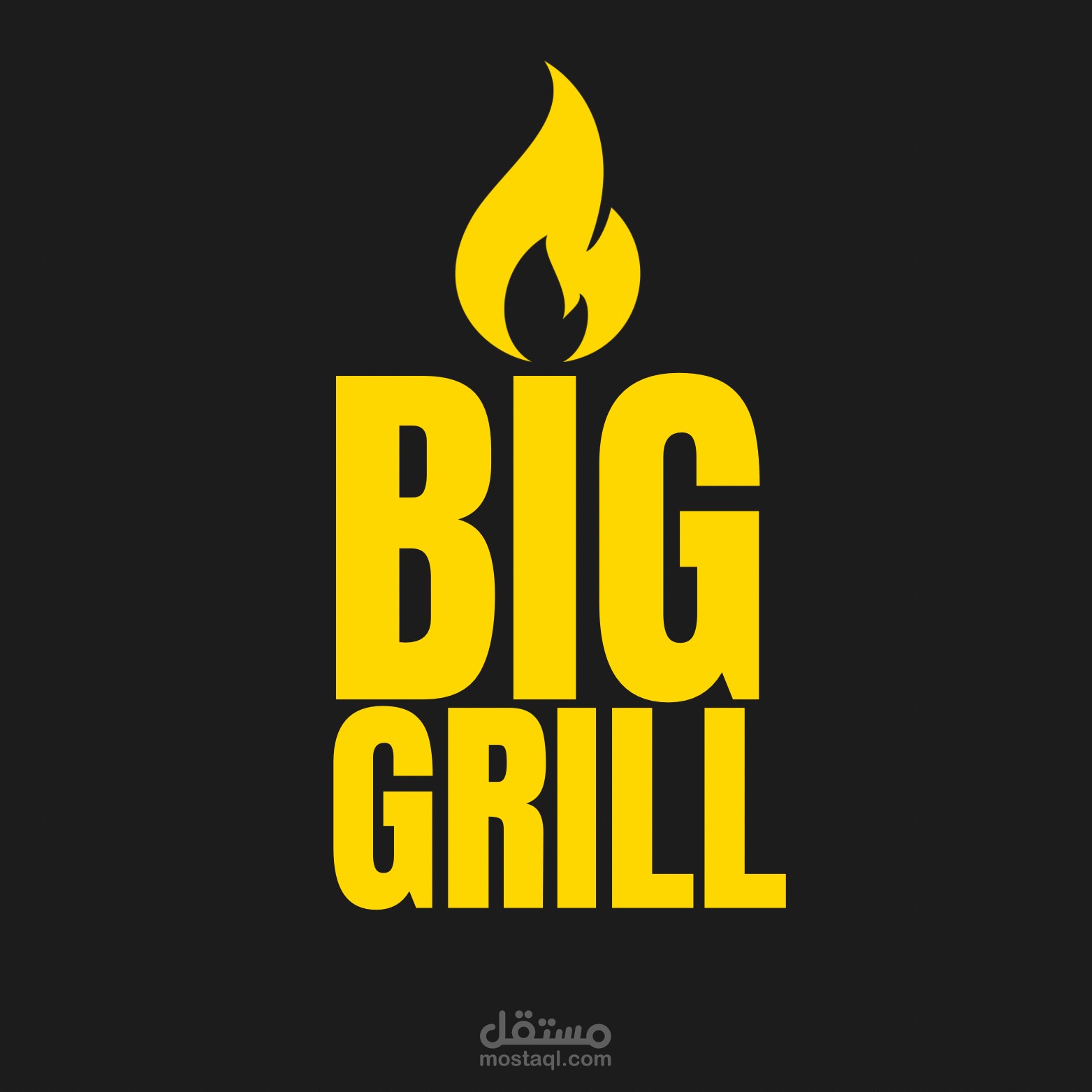 تصميم هوية بصرية متكاملة لمطعم برغر عصري – Big Grill