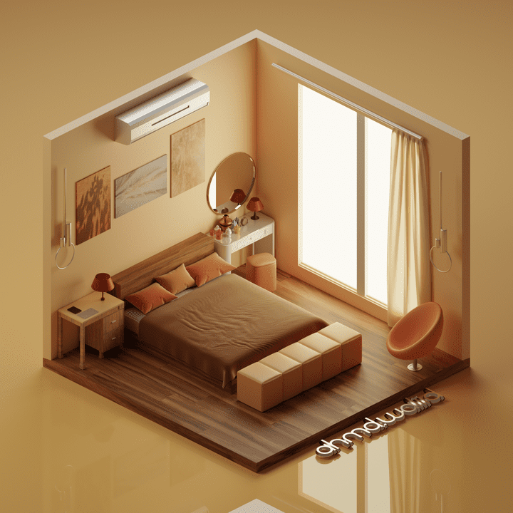 isometric Bedroom