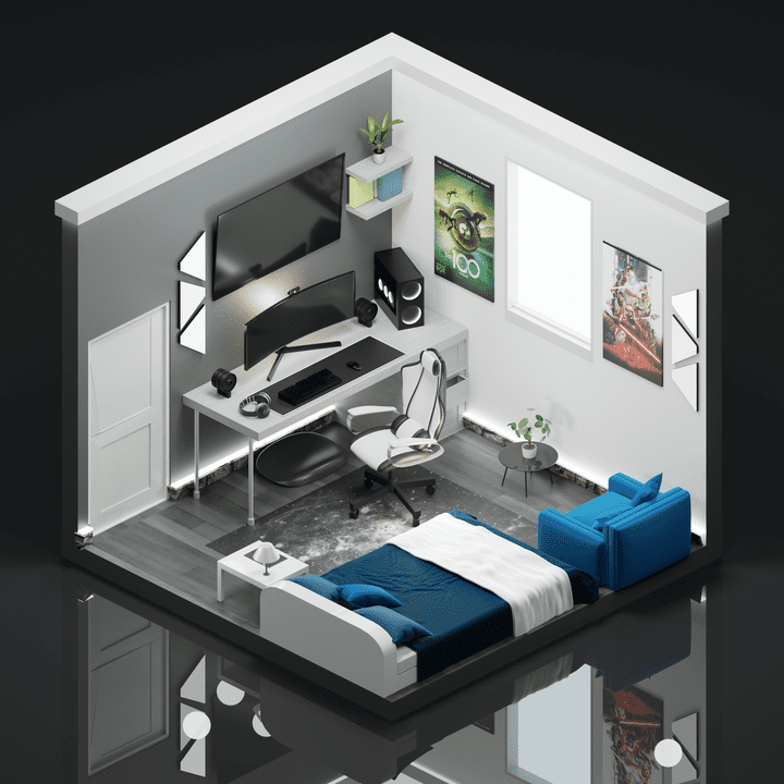 isometric Gaming Room