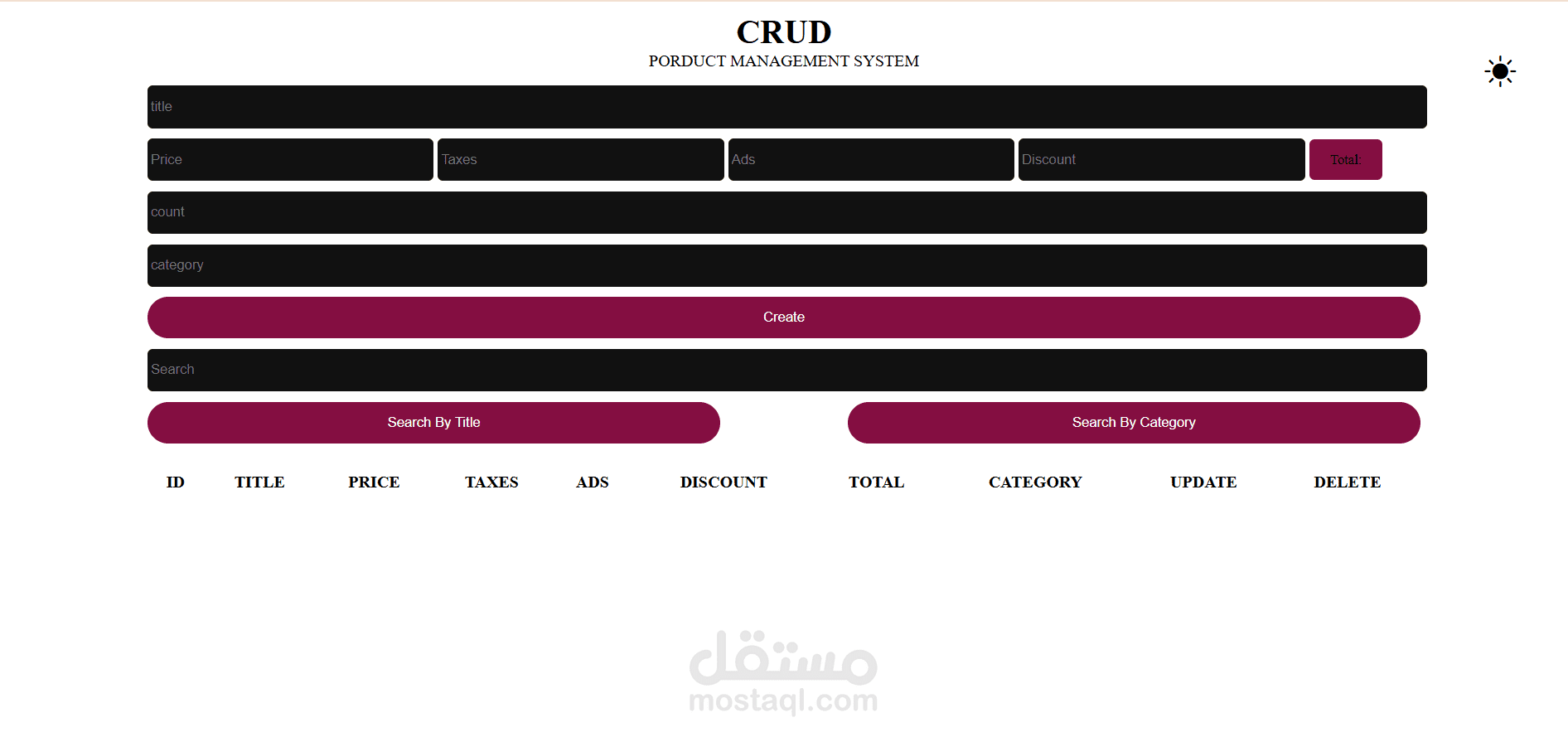 Simple CRUD