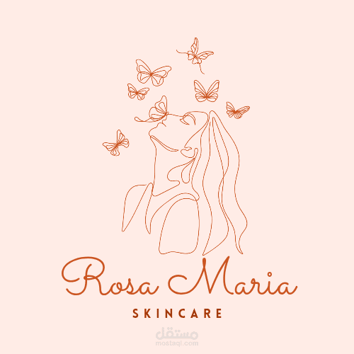 شعار أنثوي أنيق لعلامة تجارية في مجال العناية بالبشرة – Rosa Maria Skincare