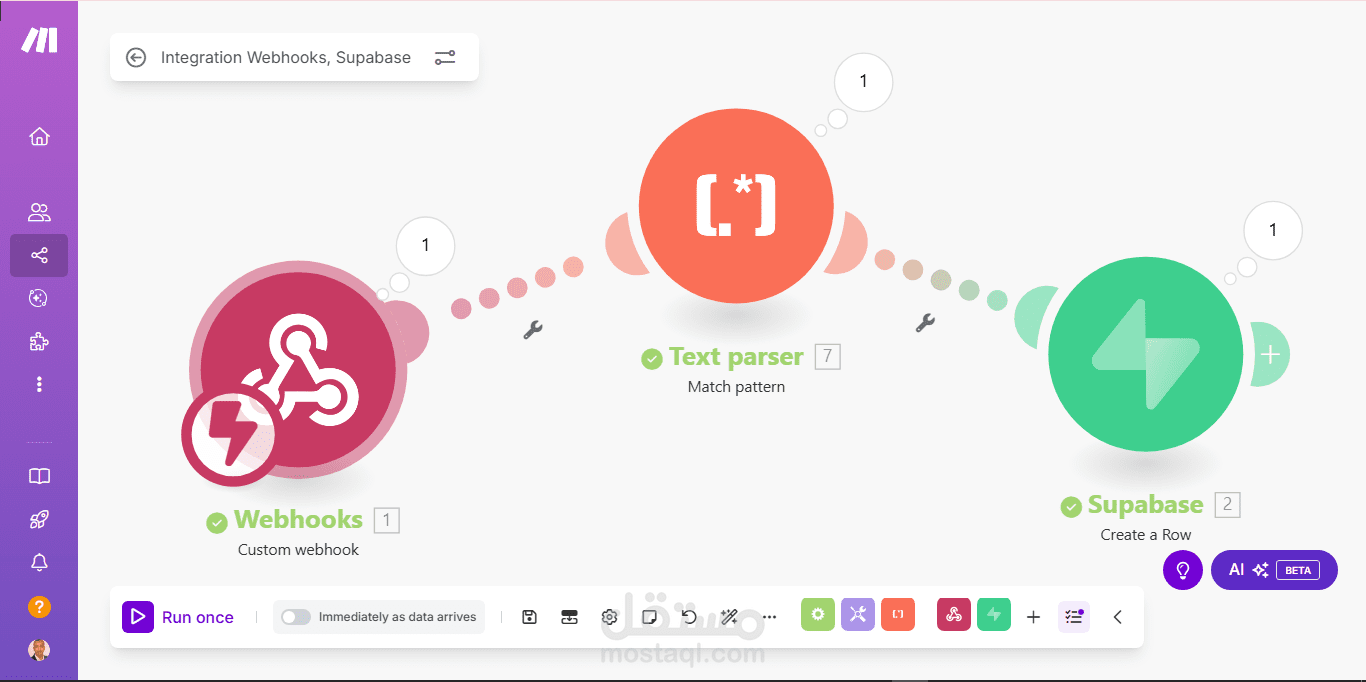 .Integrate Jotform with Supabase using Make (Automation Tool)