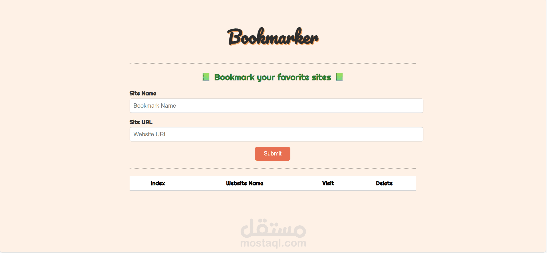 Bookmark App