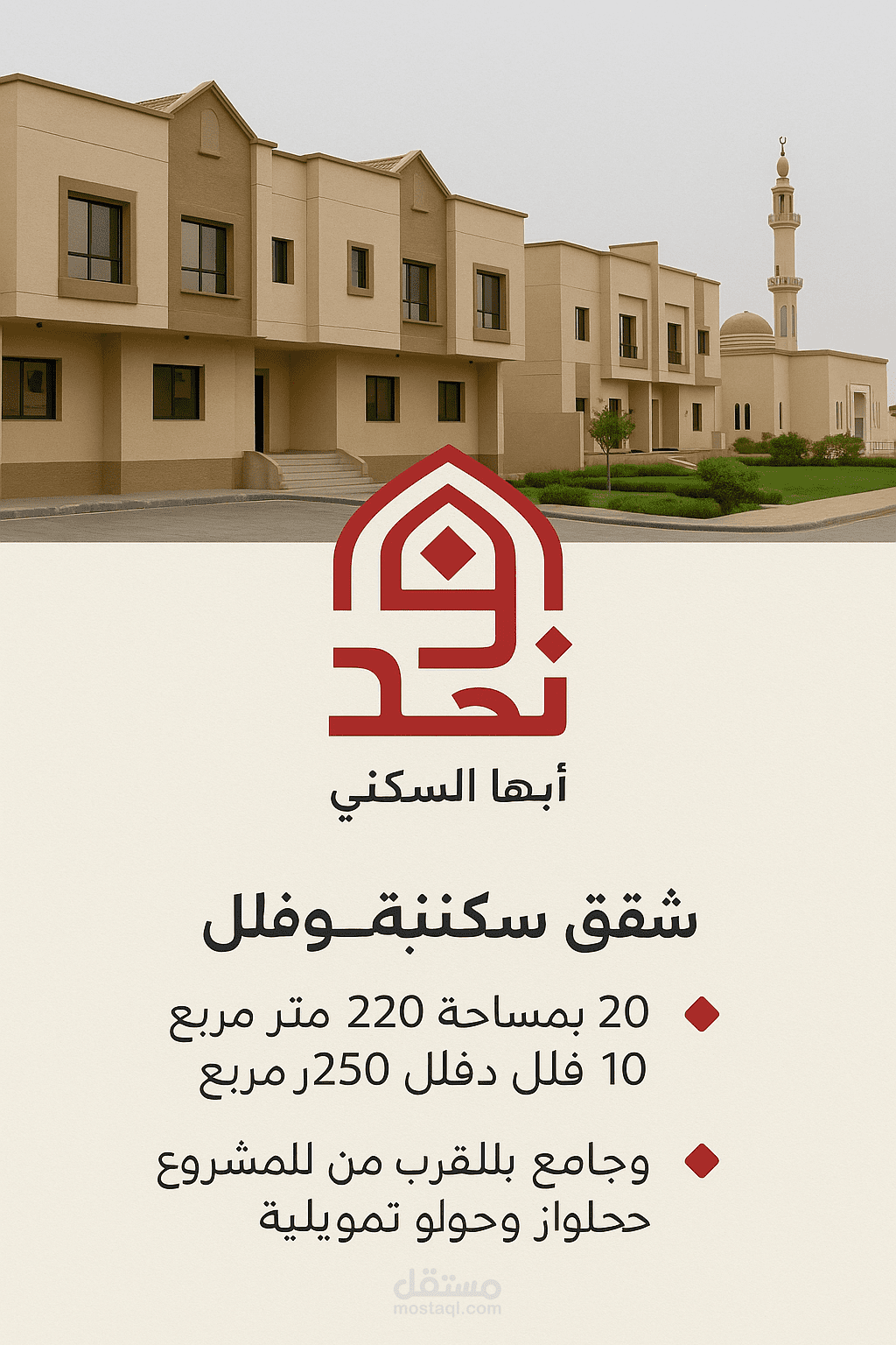 عمل بوستر إعلاني لمشروع عقاري