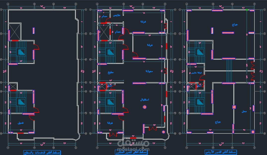 تصميم مخططات معمارية كاملة لجميع انواع المبانى والمنشآت باستخدام برنامج الاوتوكاد Auto CAD