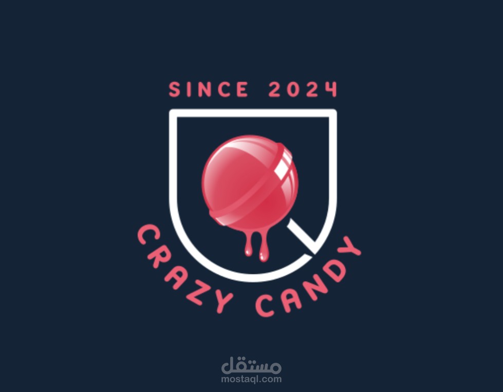تصميم لوقو لمتجر حلويات ( crazy candy)
