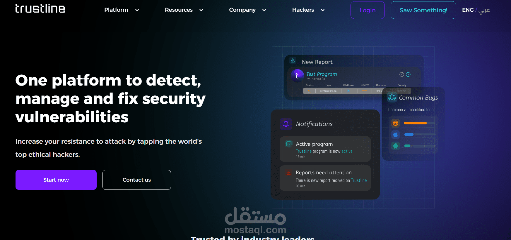 تطوير موقع Trustline باستخدام Next.js + Redux + تكامل API