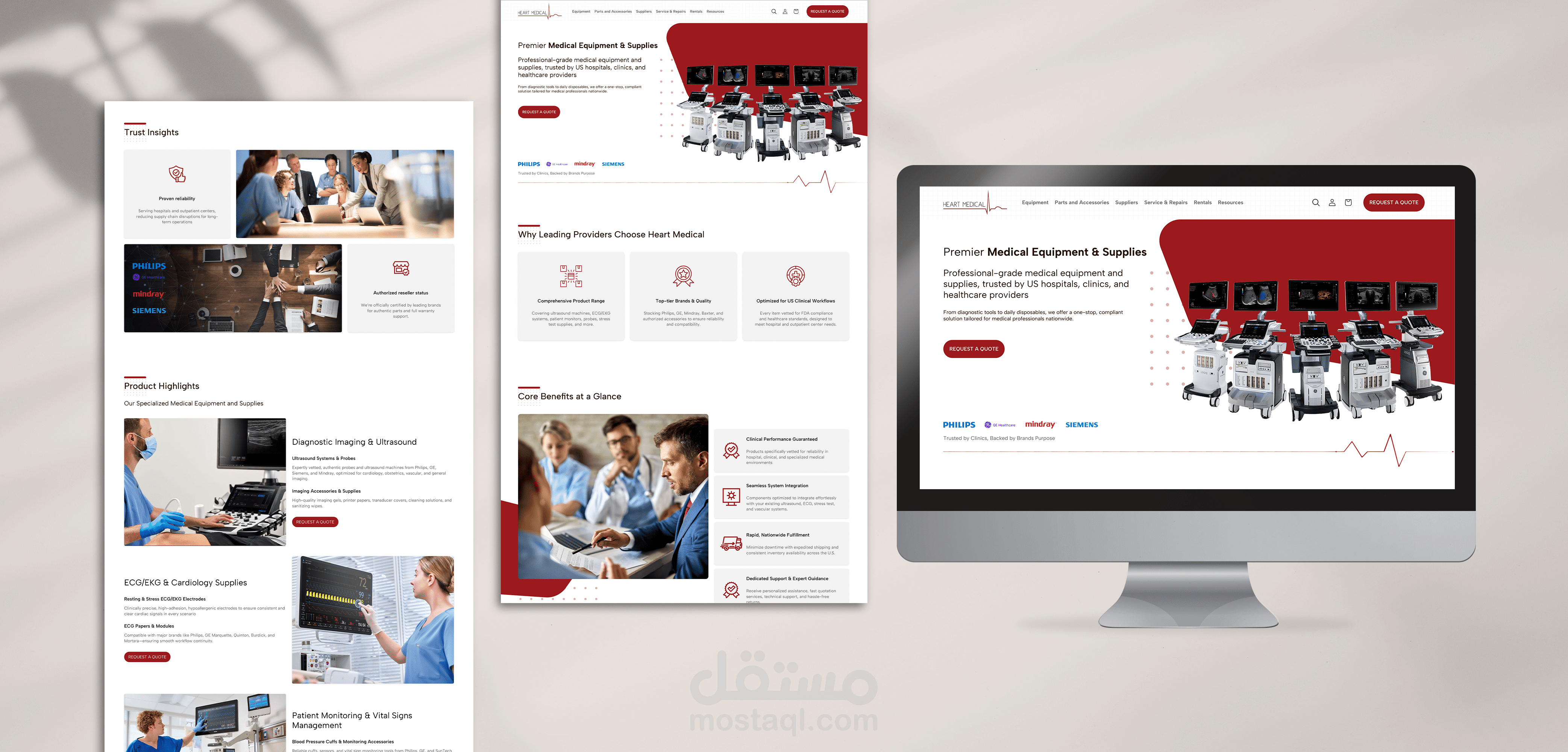 Heart Medical – إعادة تصميم صفحة هبوط للأجهزة الطبية
