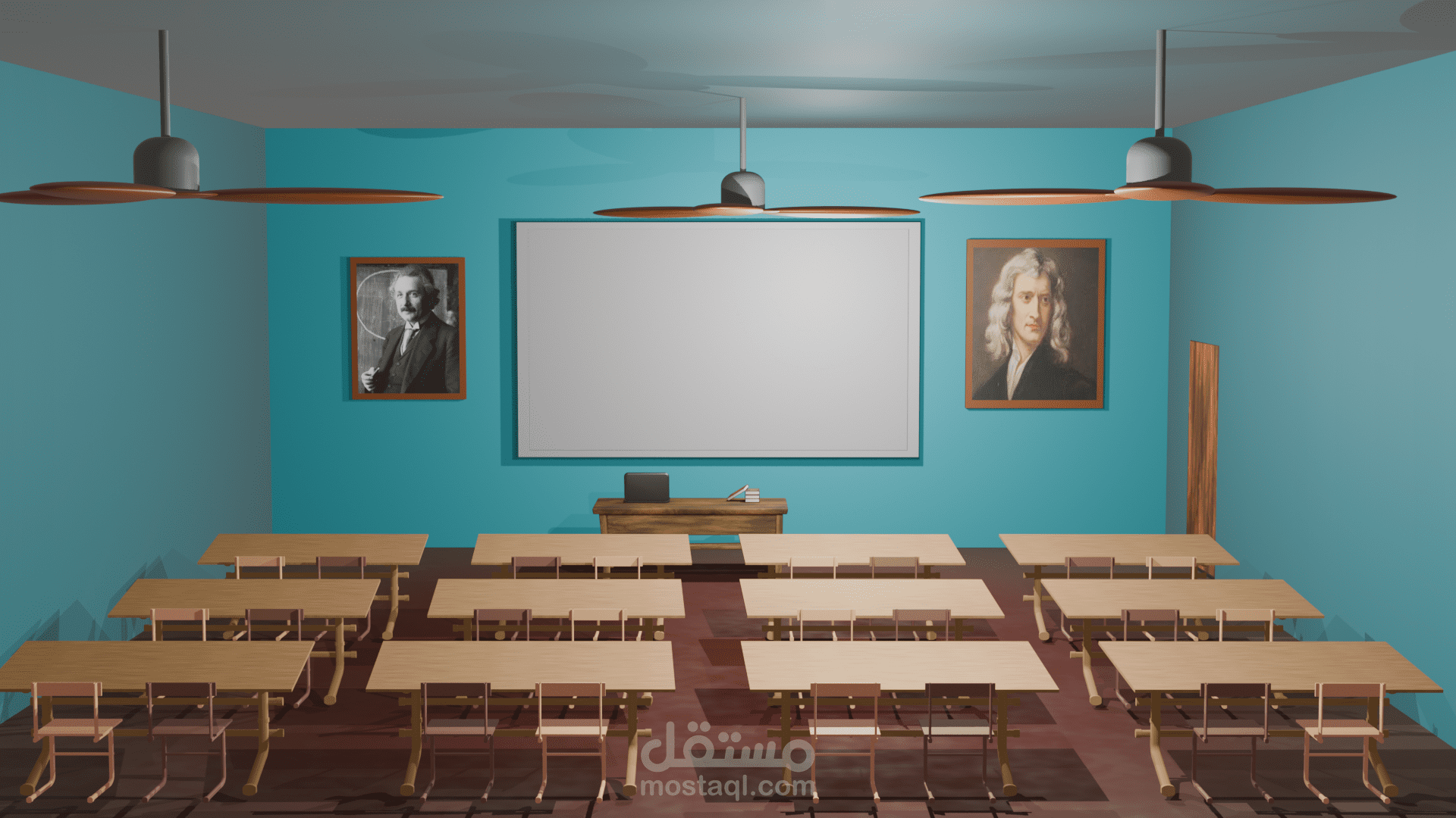 3D Classroom Interior Design | تصميم داخلي ثلاثي الأبعاد لفصل دراسي