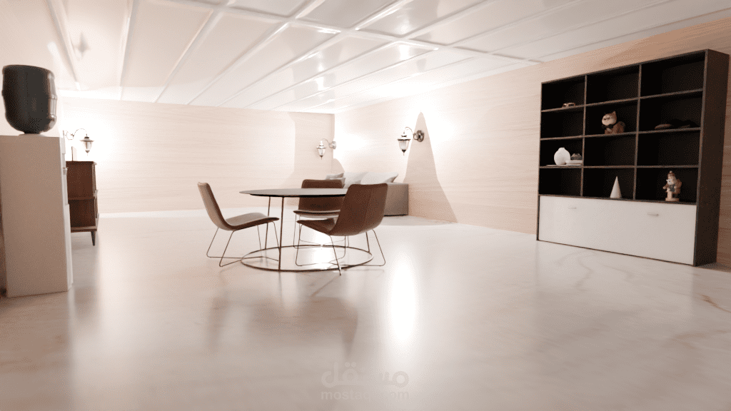 تصميم داخلي لغرفة معيشة مودرن | 3D Interior Design