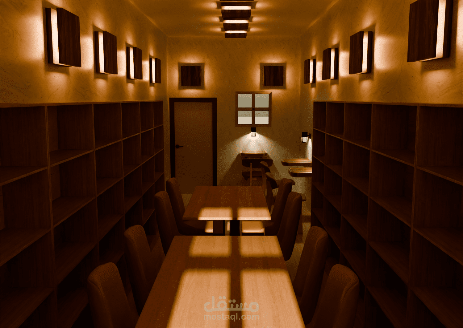 تصميم داخلي 3D للمكتبات والمساحات التعليمية