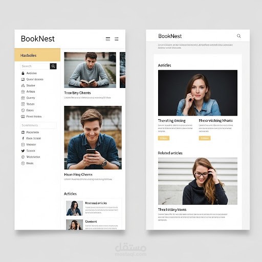 موقع “BookNest” – قالب مدونة للكتب والمقالات