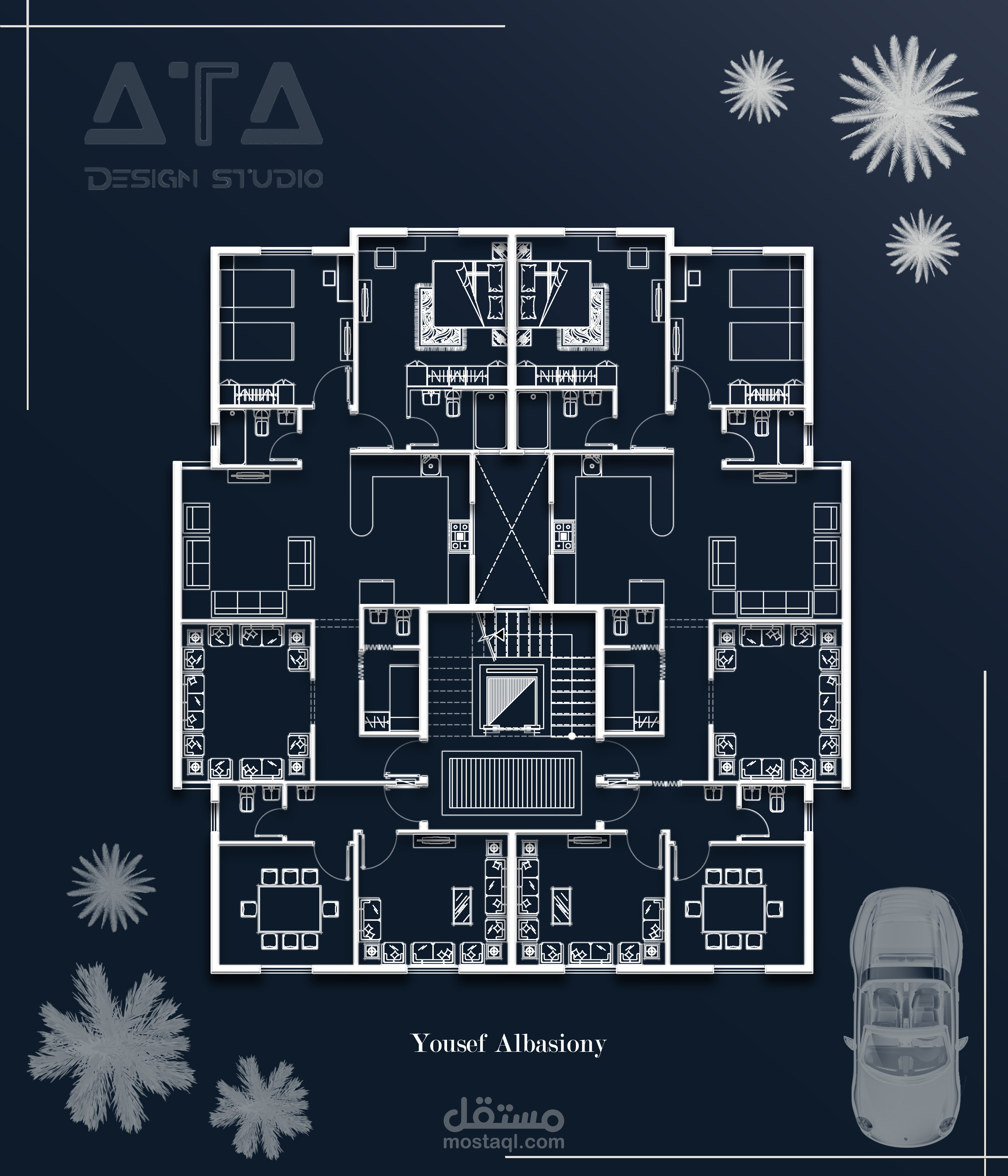Architectural presentation using AutoCAD and Photoshop