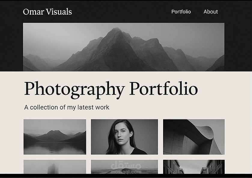 موقع شخصي لمصور فوتوغرافي – Omar Visuals Portfolio