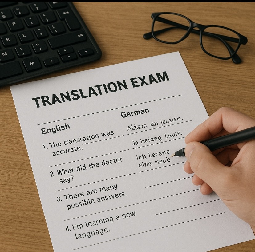 ترجمة اسئلة اختبار