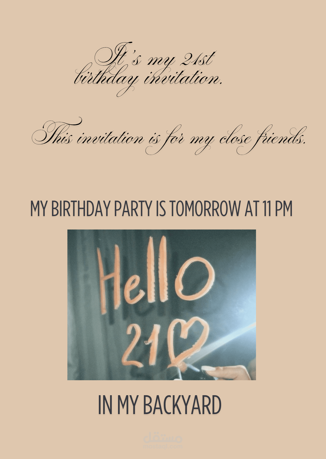 Designer of electronic birthday invitations