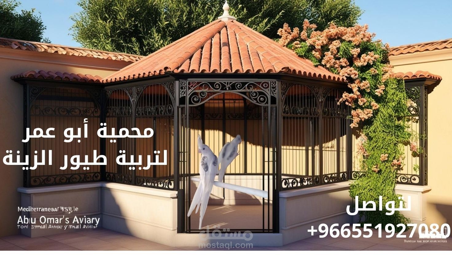 تصميم لوحة بنار لمحمية طيور الزينة
