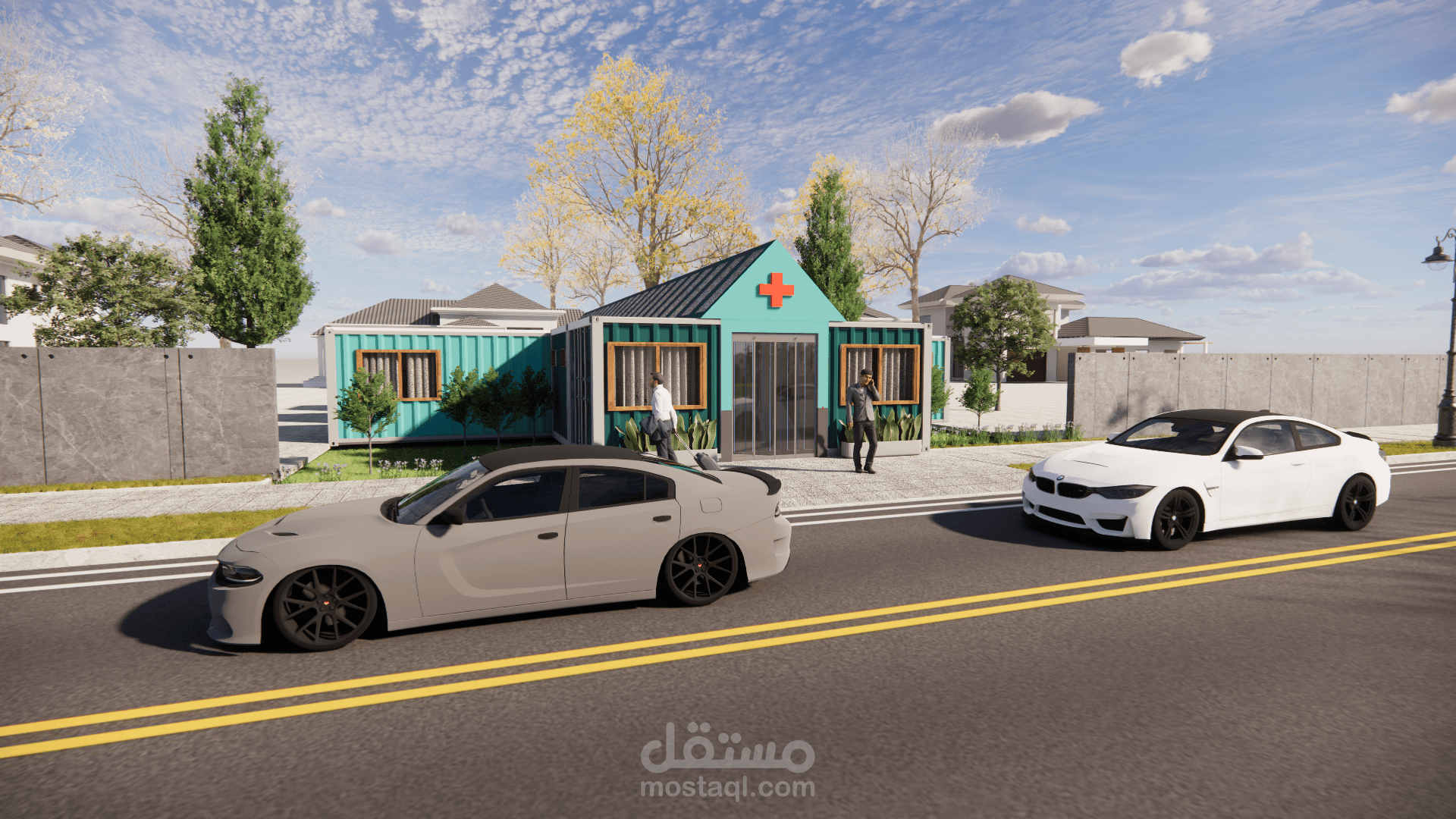 تصميم هندسي لعيادات طبية متنقلة