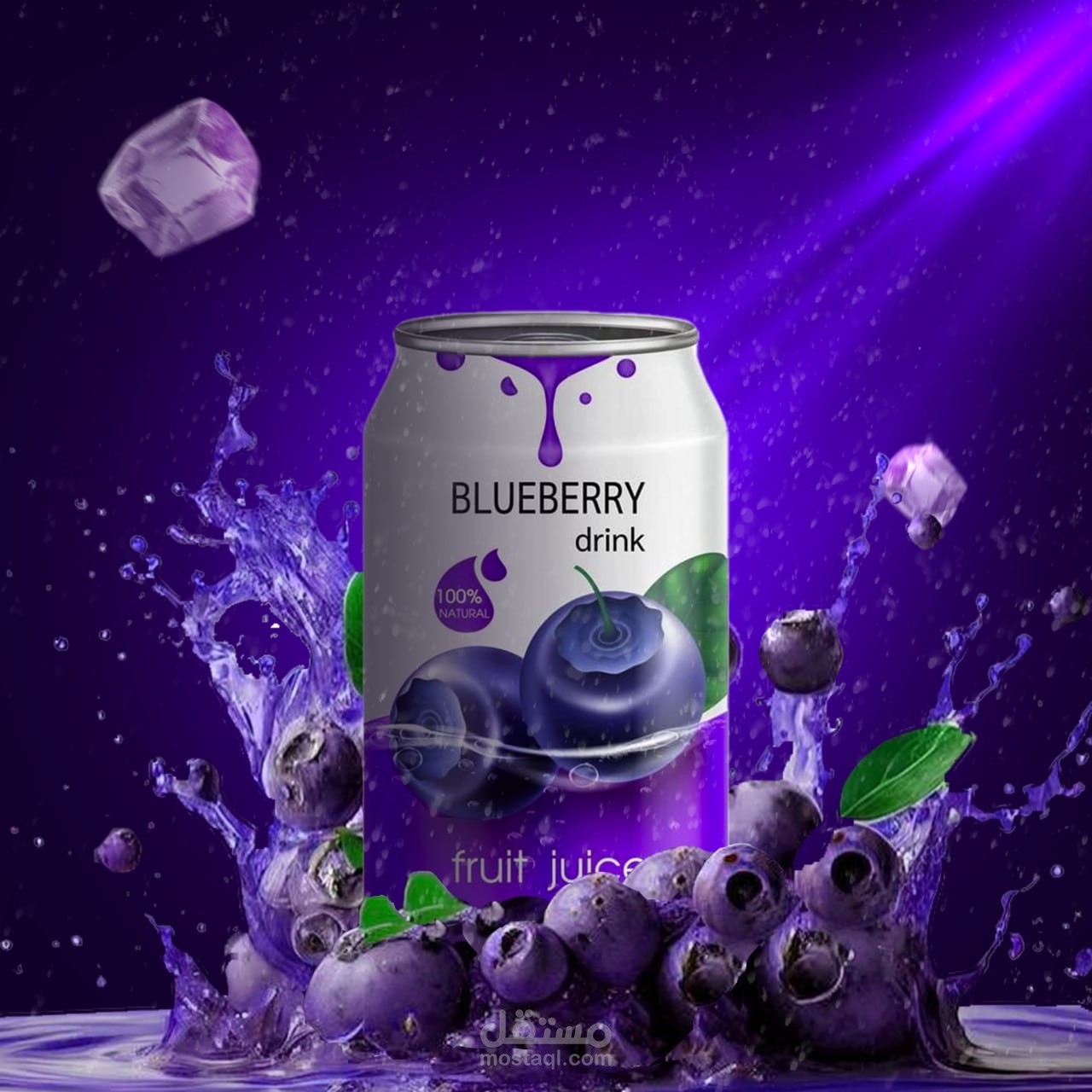 "Blueberry Bliss: 100% Natural Refreshment"