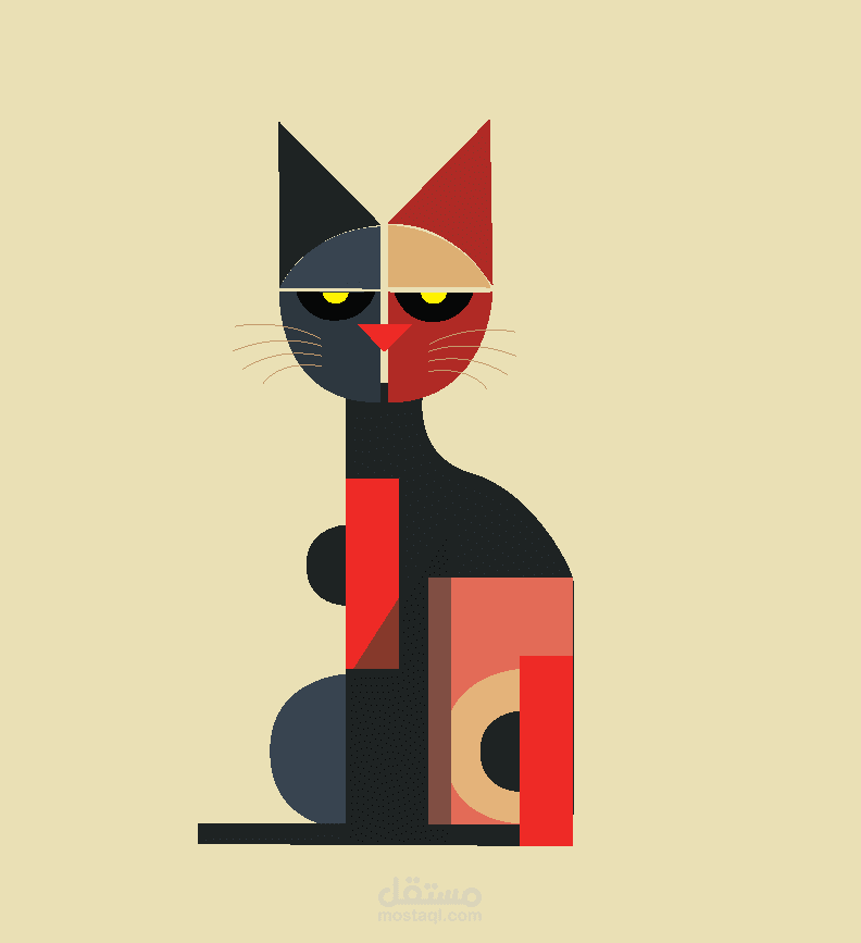 Modern art cat