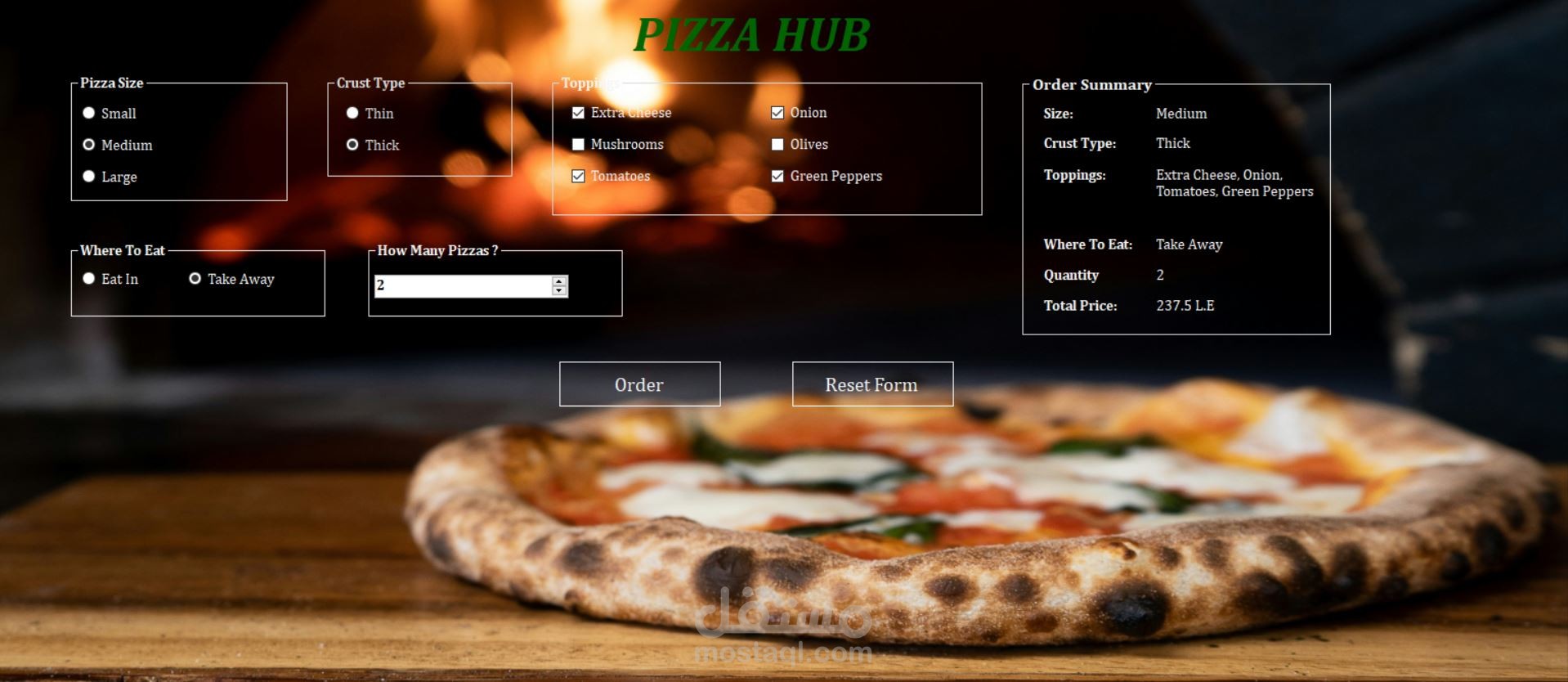 Pizza Ordering System