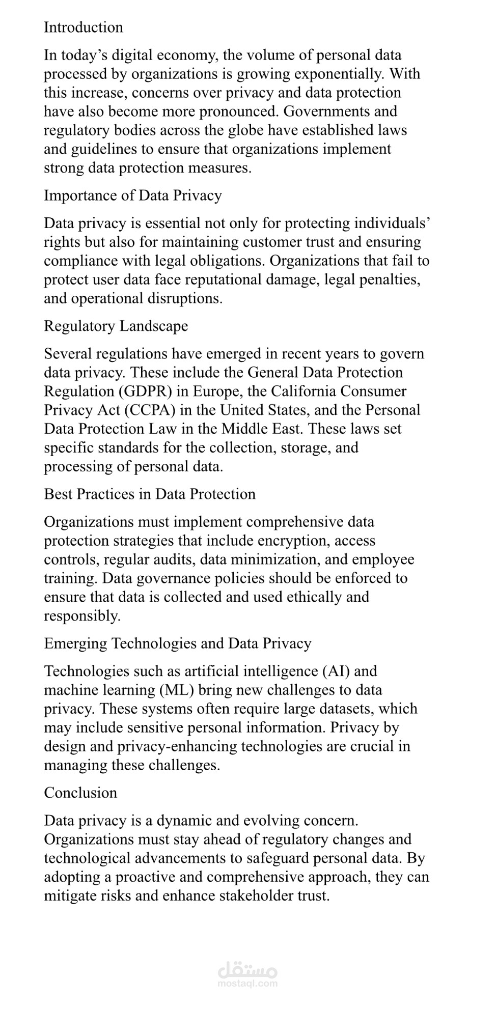 Data privacy