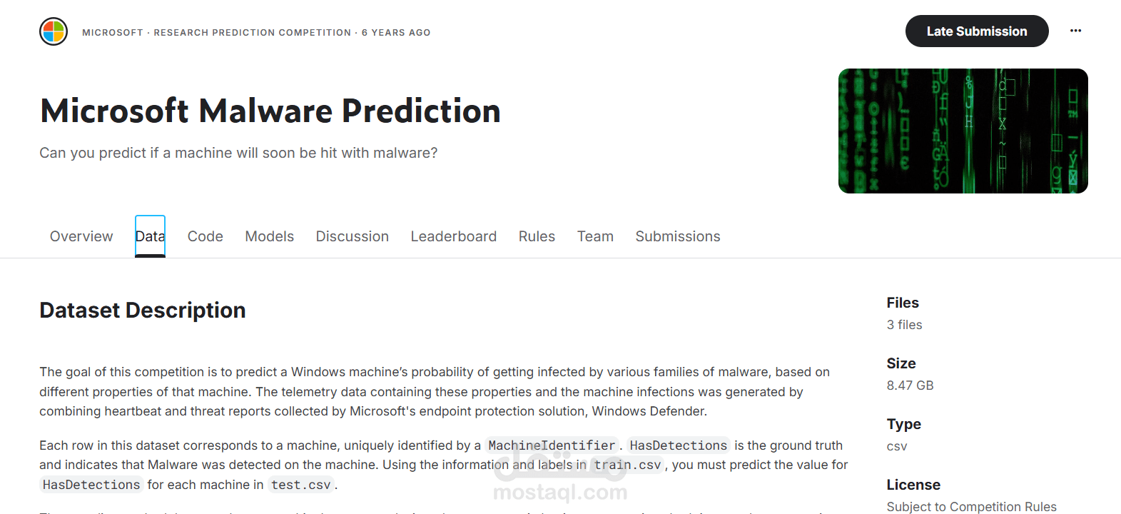 Microsoft Malware Prediction