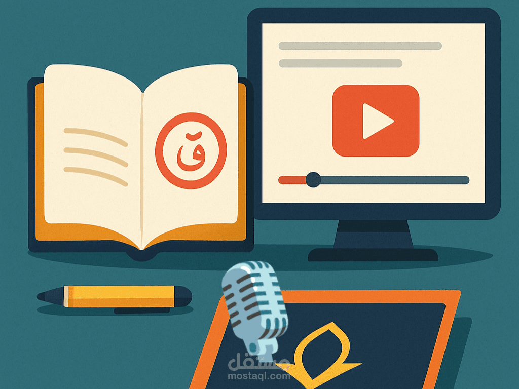 كتابة سكريبت وتحويله لفيديو صوتي وعرض النص