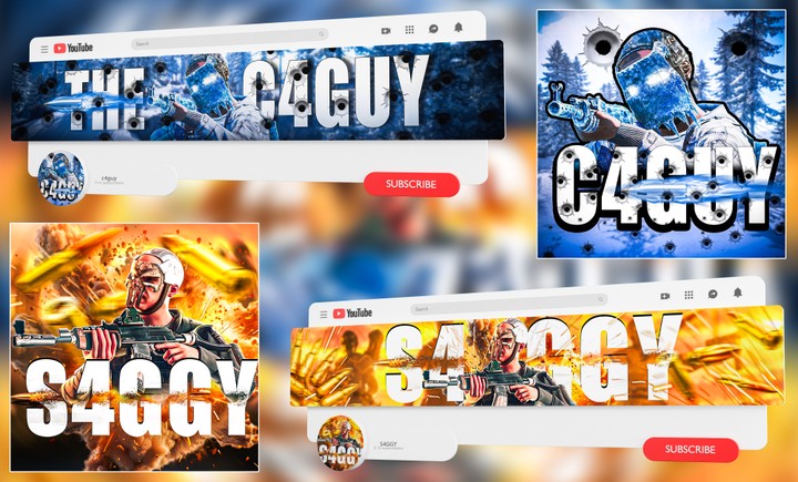 سأقوم بإنشاء لافتة وشعار Rust Gaming لقناتك على YouTube