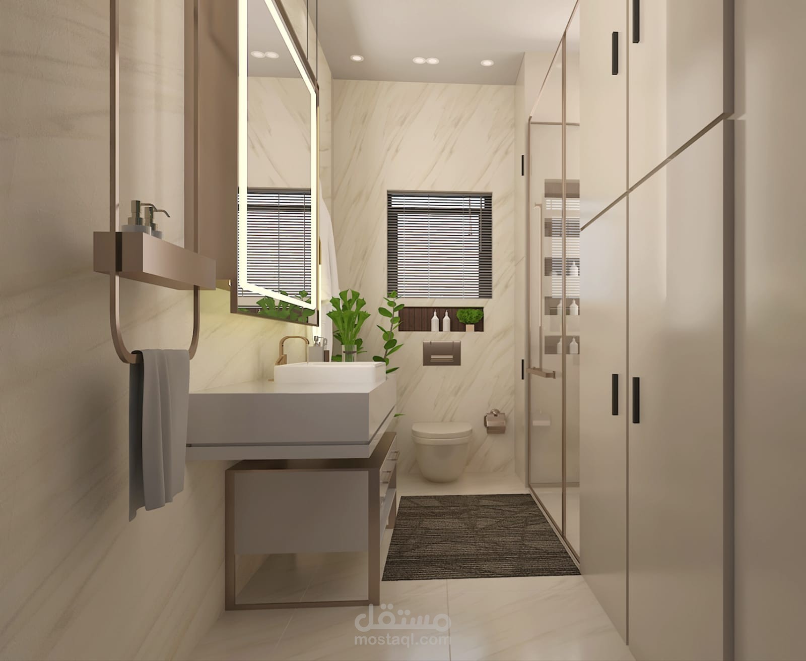 Modern Toilet Design with Smart Storage Solutions