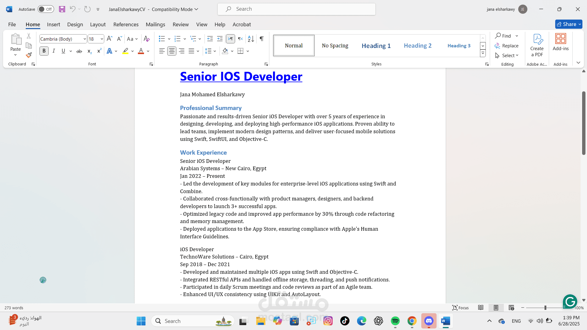 cv creator and data anlyses