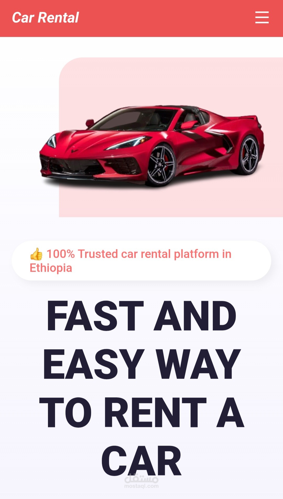 Car rental website