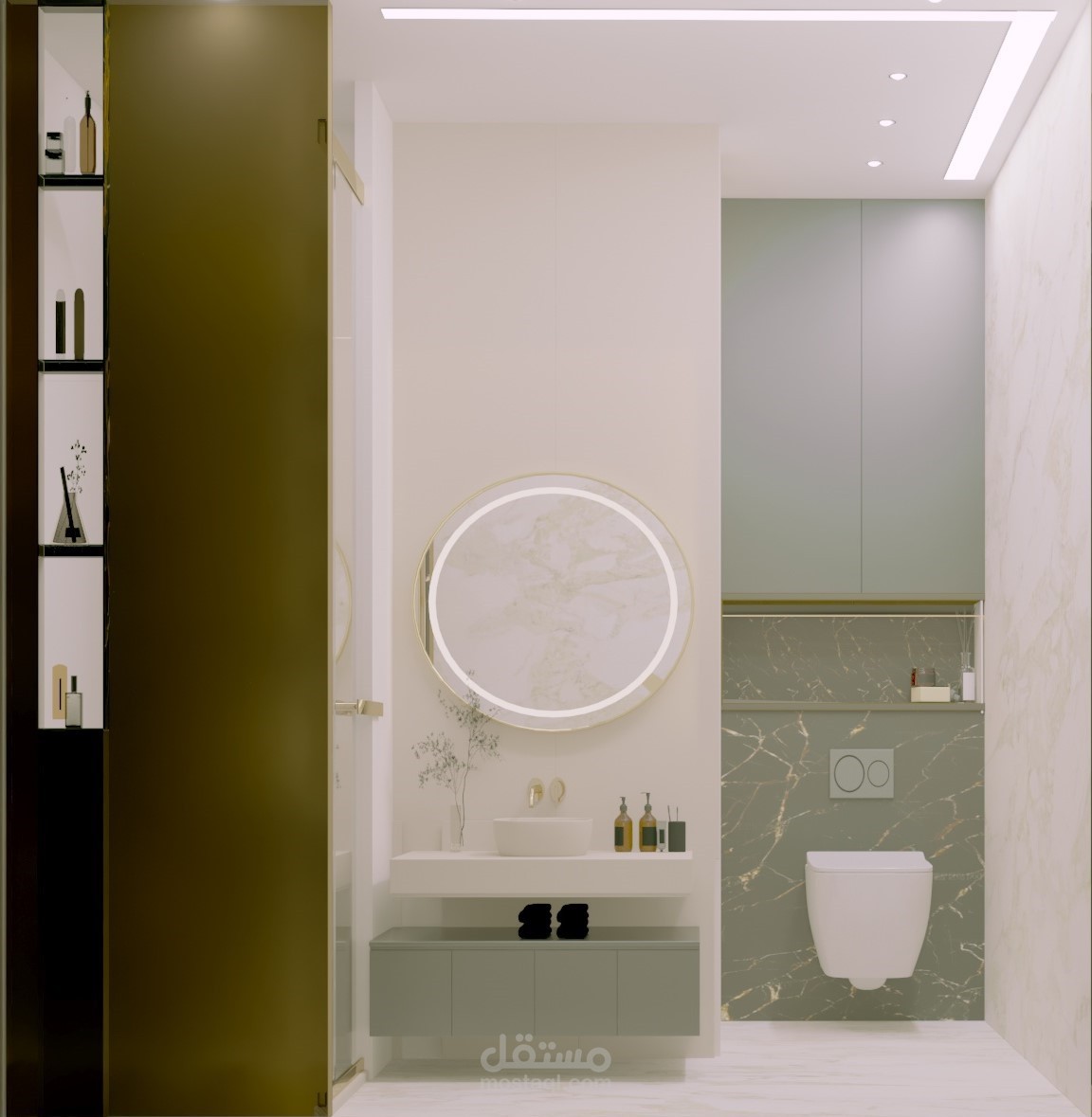 Guest toilet in residential building-Egypt