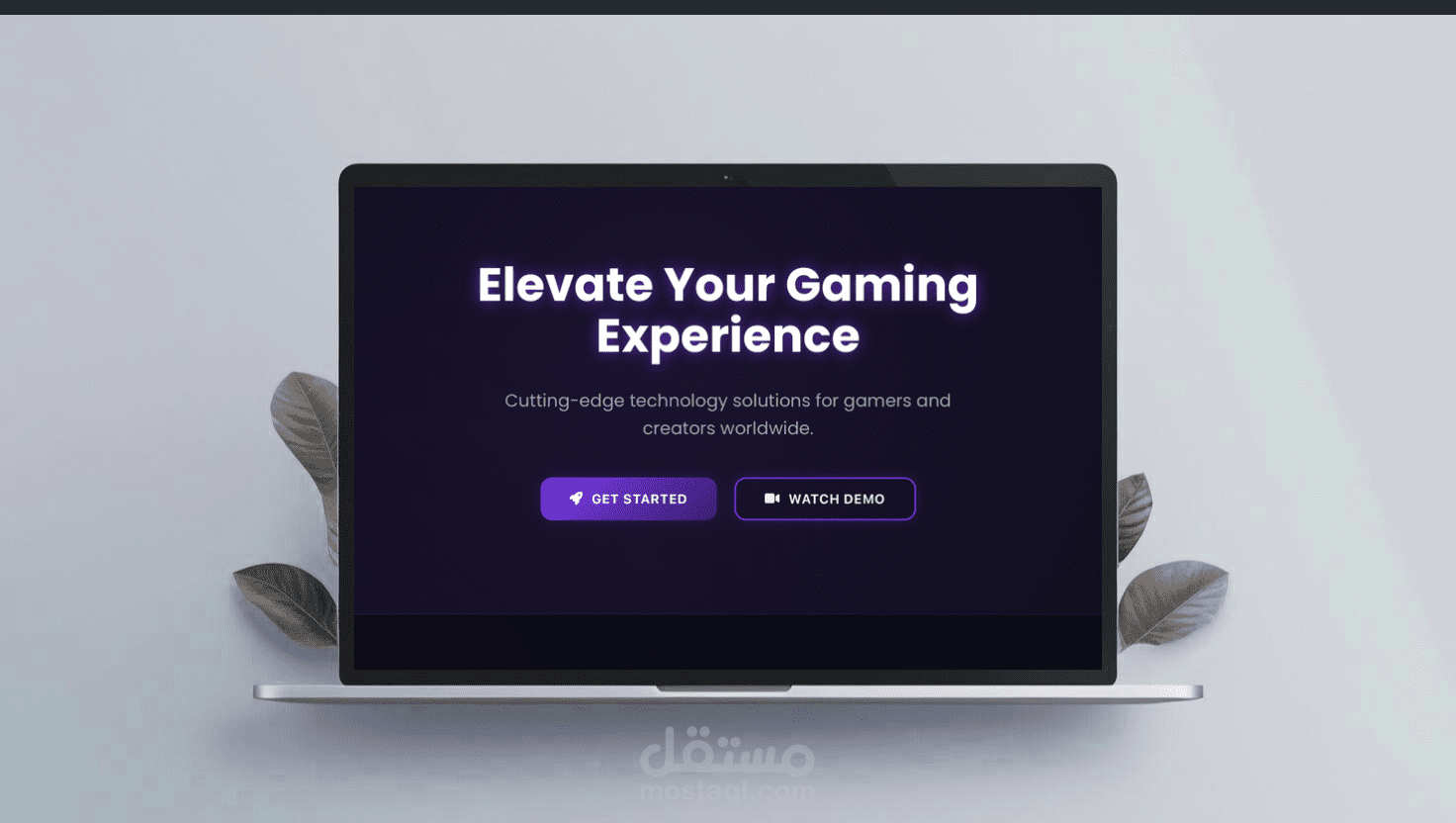 تصميم صفحة هبوط تفاعلية لبراند ألعاب احترافي باستخدام Vue.js