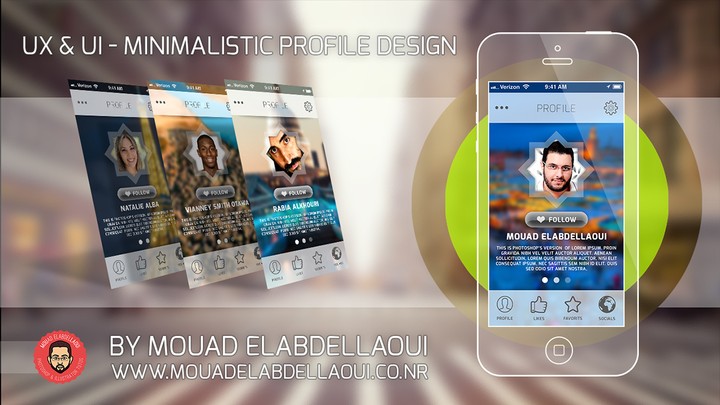 UX & UI - Minimalistic Professionnal Profile Design